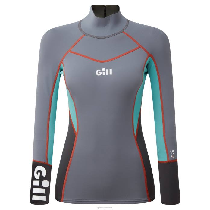 Gill Marine top zenlite mujer gris acero Z6F2508