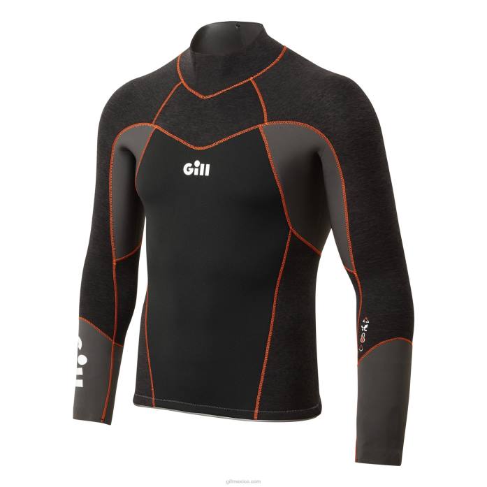 Gill Marine top zentherm hombre negro Z6F2538