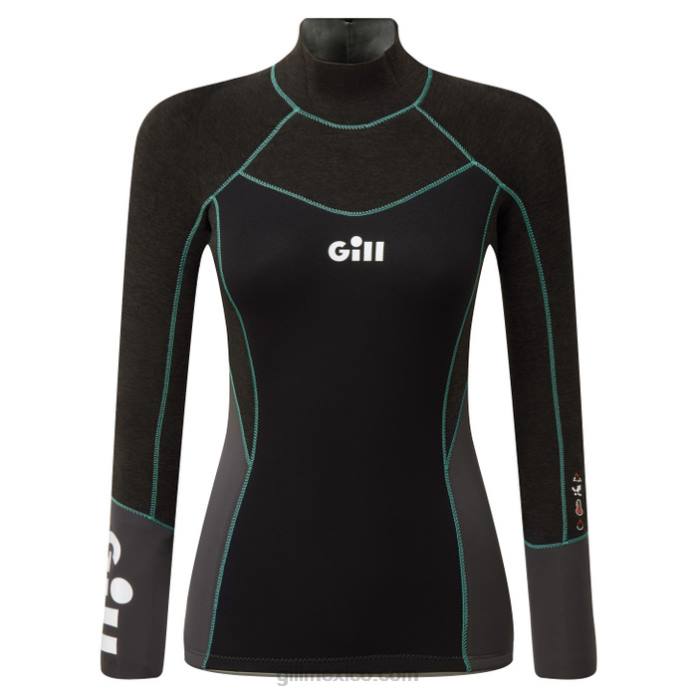 Gill Marine top zentherm mujer negro Z6F2507