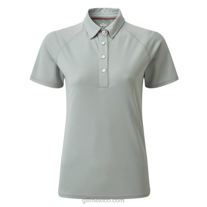 Gill Marine polo uv tec mujer gris medio Z6F2173