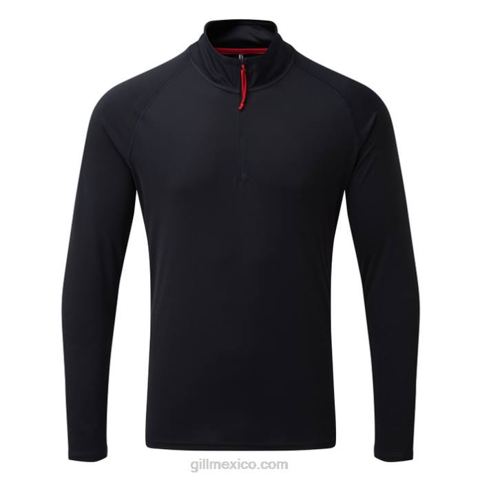 Gill Marine camiseta de hombre con cremallera uv tec - manga larga Armada Z6F2217