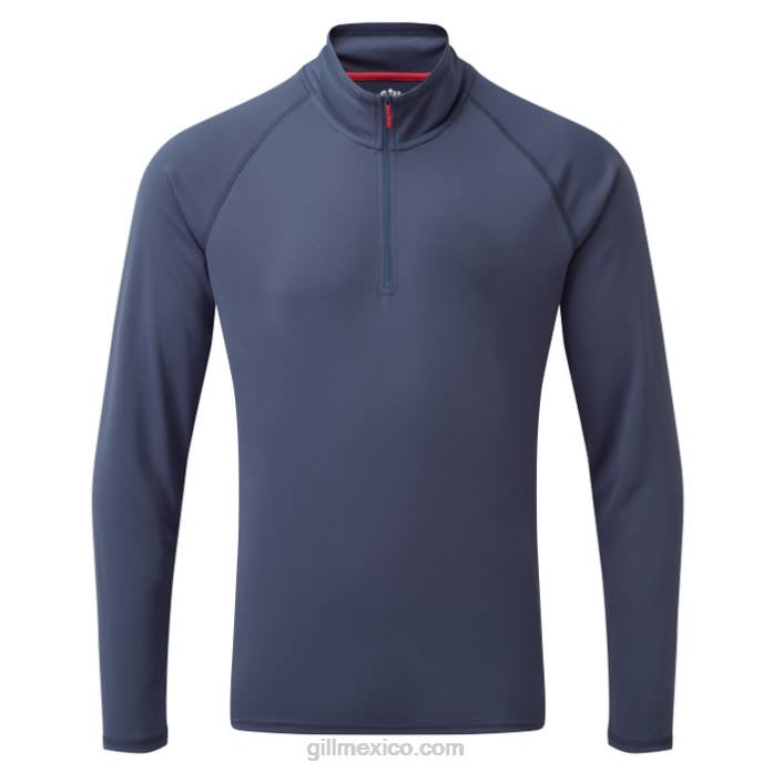 Gill Marine camiseta de hombre con cremallera uv tec - manga larga océano Z6F2216