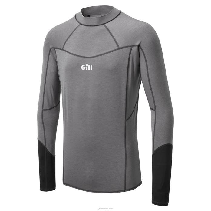 Gill Marine chaleco de hombre eco pro rash vest manga larga mezcla de grises Z6F2473