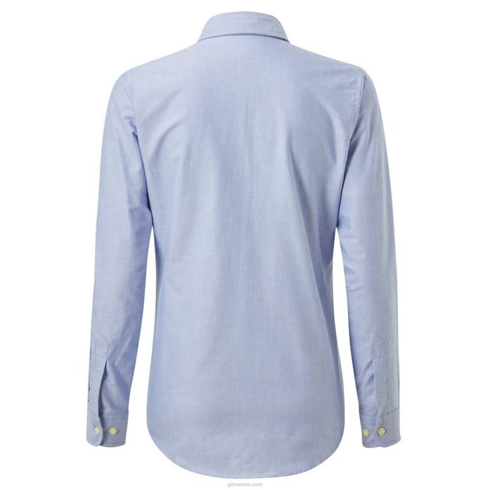 Gill Marine camisa oxford de manga larga para mujer azul Z6F2298