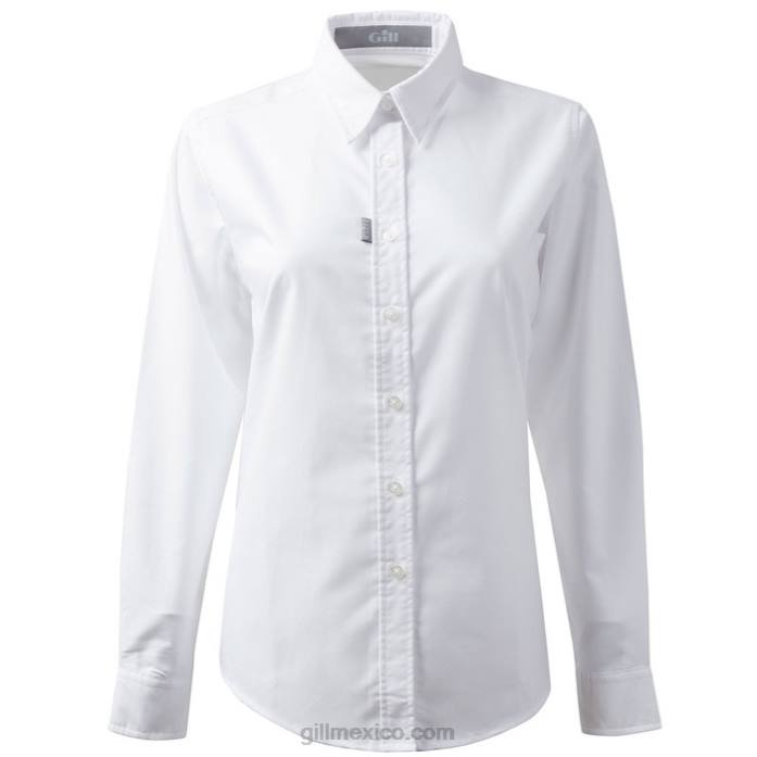 Gill Marine camisa oxford de manga larga para mujer blanco Z6F2299