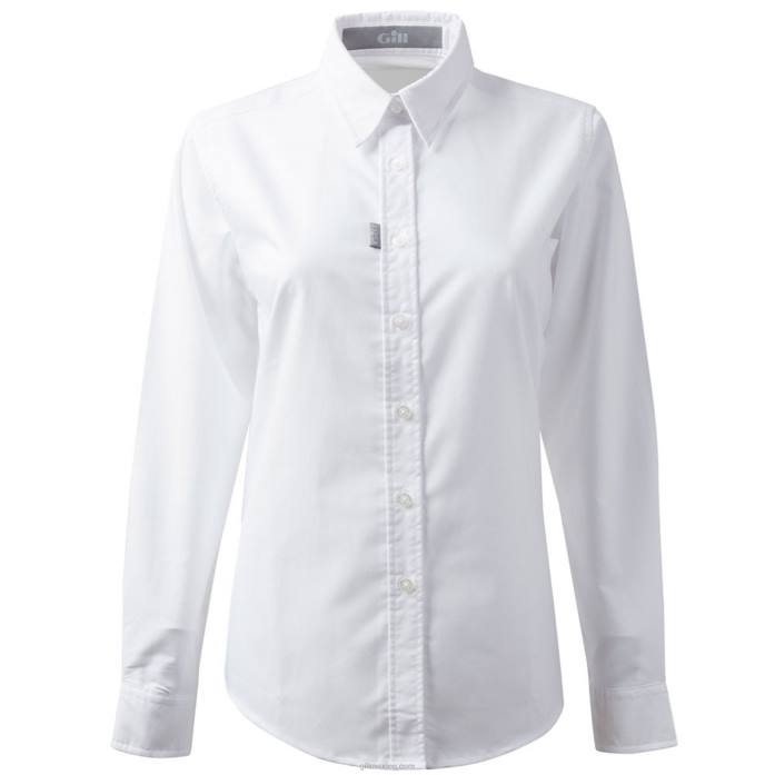 Gill Marine camisa oxford de manga larga para mujer blanco Z6F2299