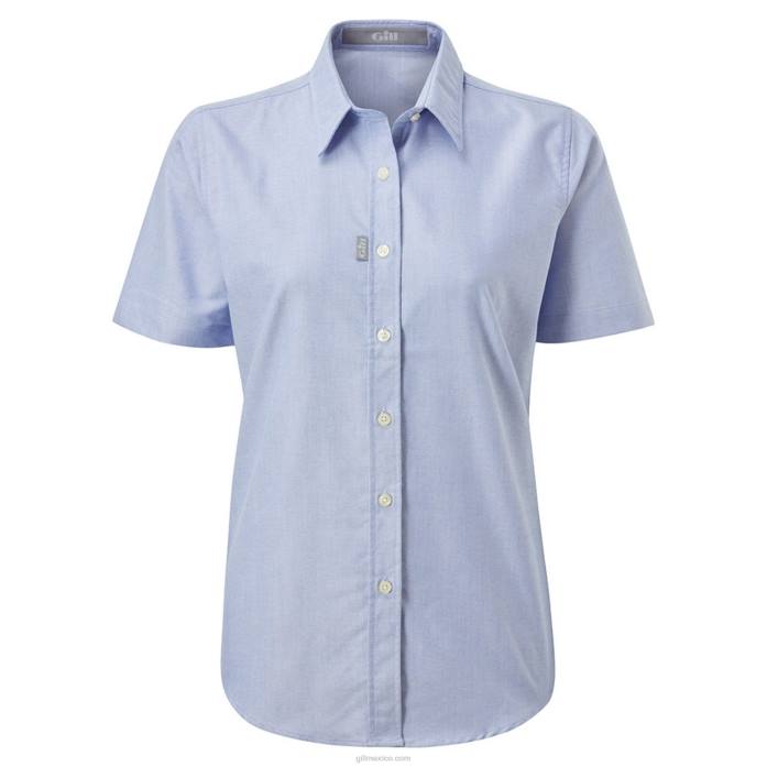 Gill Marine camisa oxford mujer manga corta azul Z6F2296