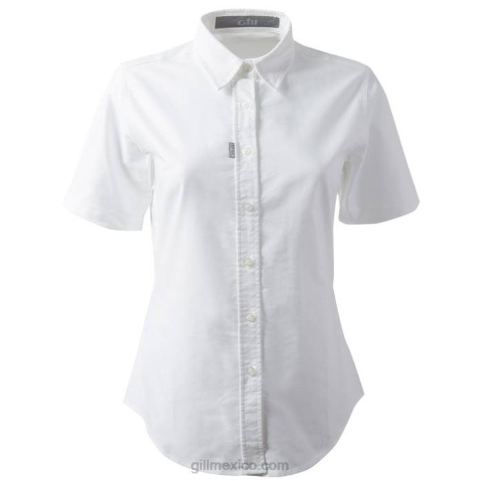 Gill Marine camisa oxford mujer manga corta blanco Z6F2297