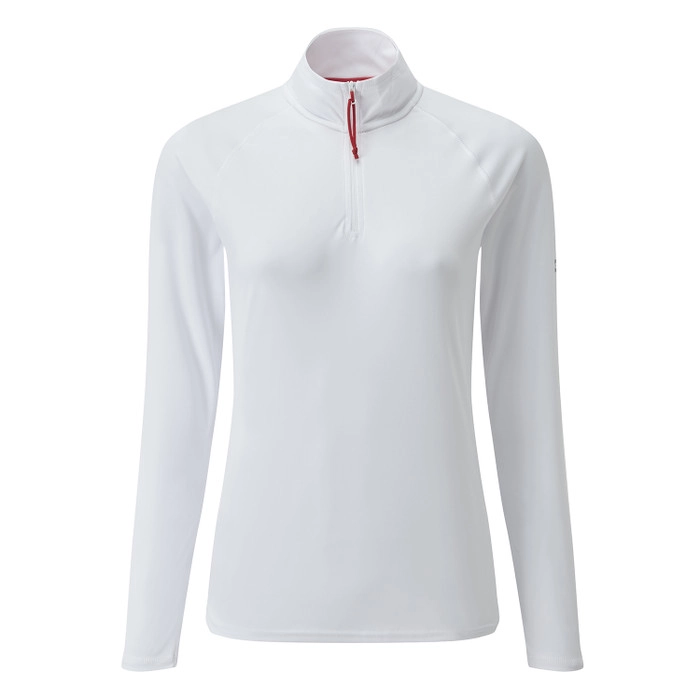 Gill Marine camiseta uv tec zip mujer - manga larga blanco Z6F2202