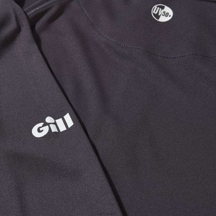 Gill Marine camiseta uv tec zip mujer - manga larga carbón Z6F2204