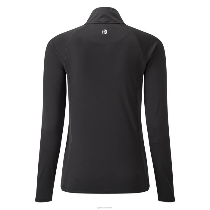 Gill Marine camiseta uv tec zip mujer - manga larga carbón Z6F2204