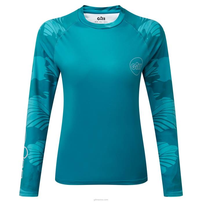 Gill Marine camiseta xpel tec de manga larga para mujer con camo en el brazoZ6F2397