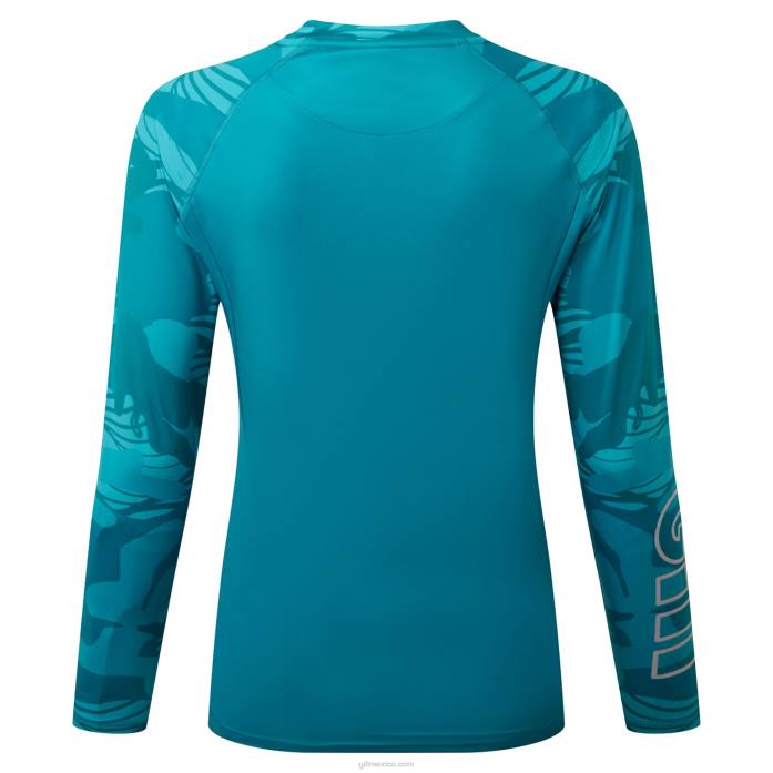 Gill Marine camiseta xpel tec de manga larga para mujer con camo en el brazoZ6F2397