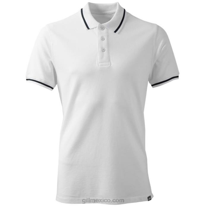 Gill Marine playera tipo polo para hombre blanco Z6F2250