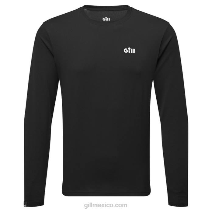 Gill Marine camiseta Holcombe para hombre - manga larga negro Z6F2321