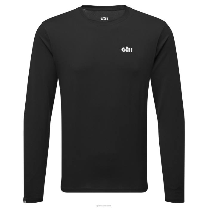 Gill Marine camiseta Holcombe para hombre - manga larga negro Z6F2321