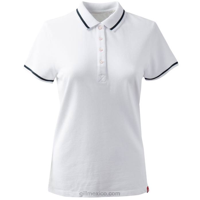 Gill Marine playera tipo polo para mujer blanco Z6F2248