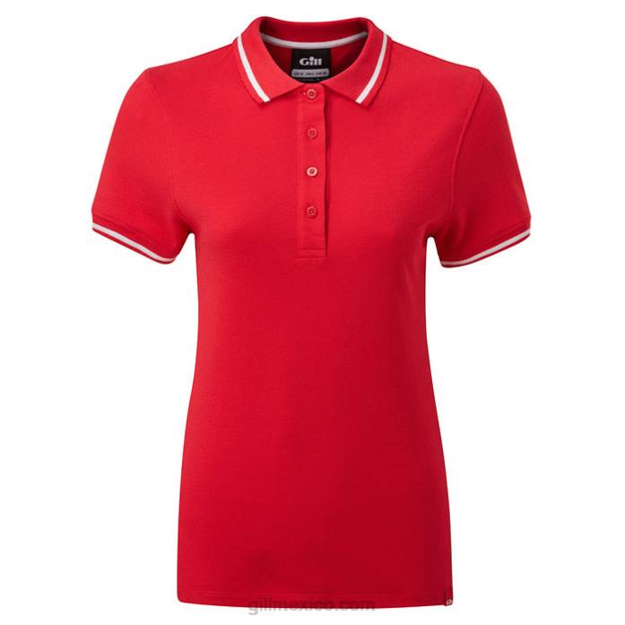 Gill Marine playera tipo polo para mujer rojo Z6F2247