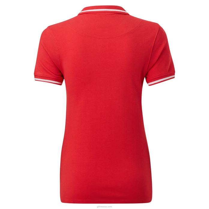 Gill Marine playera tipo polo para mujer rojo Z6F2247