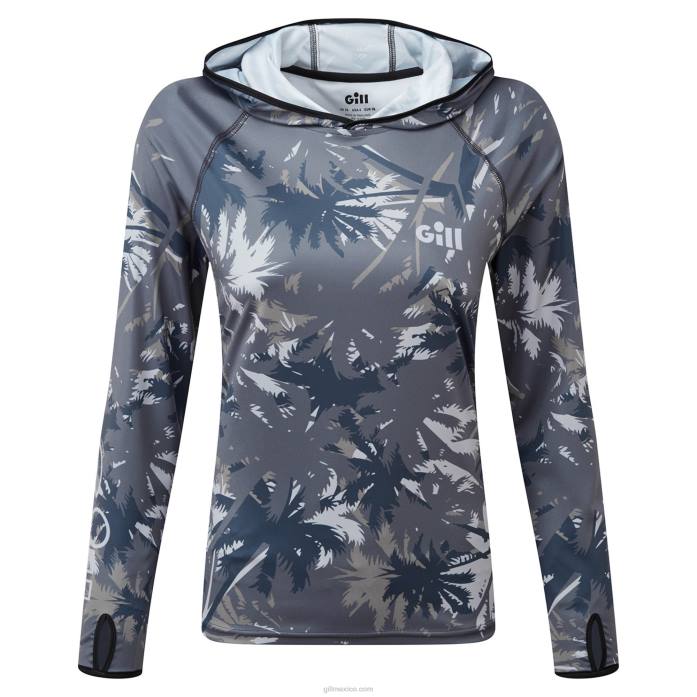 Gill Marine sudadera con capucha de mujer xpel tec con estampado de palmeras impresión de la palma Z6F246