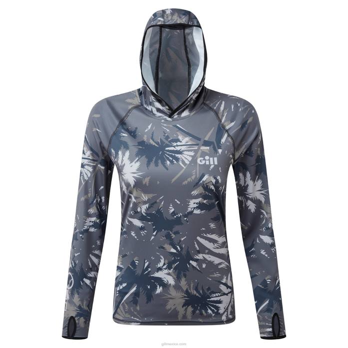 Gill Marine sudadera con capucha de mujer xpel tec con estampado de palmeras impresión de la palma Z6F246